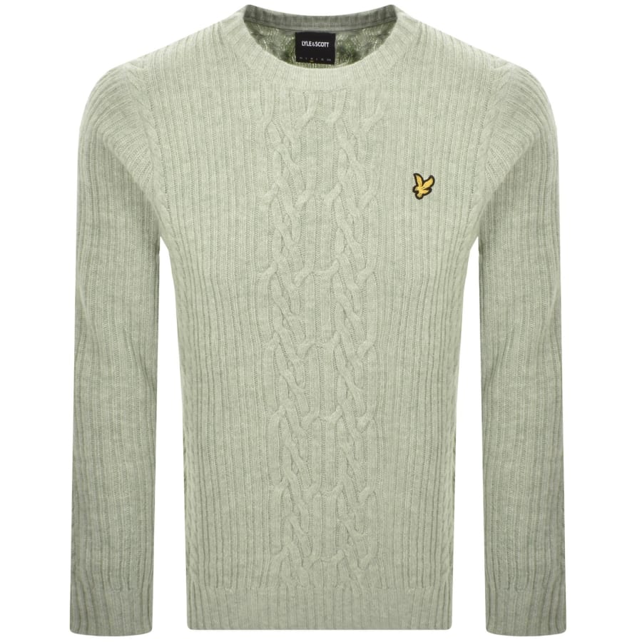 Image number 1 for Lyle And Scott Cable Knit Jumper Green