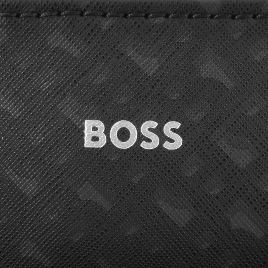 Image number 3 for BOSS Leather Monogram Envelope Bag Black