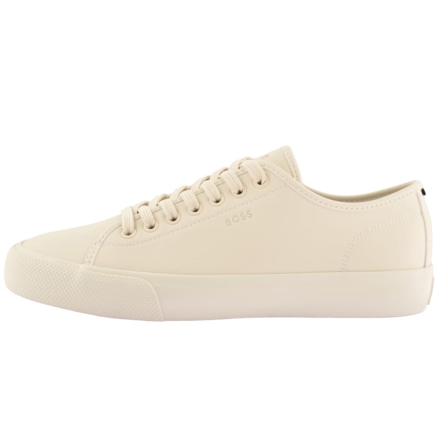 Image number 1 for BOSS Aiden Tennis Trainers Beige