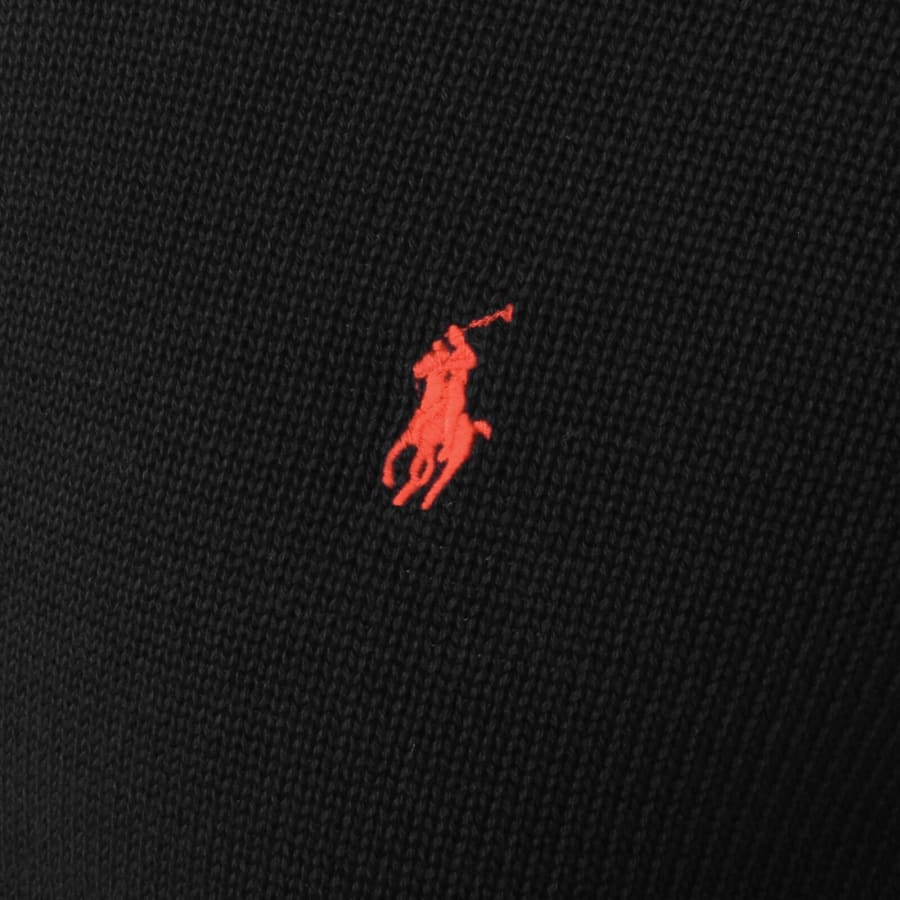 Image number 3 for Ralph Lauren Half Zip Knit Jumper Black