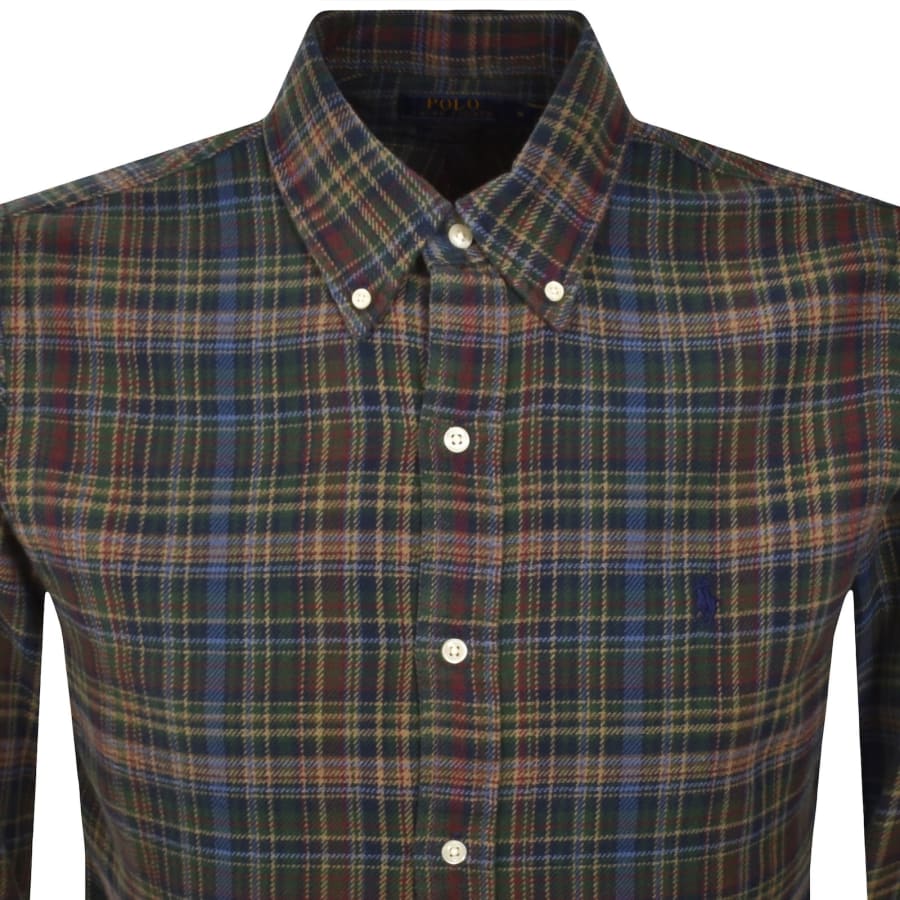 Image number 2 for Ralph Lauren Check Long Sleeve Shirt Green
