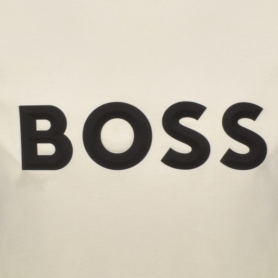 Image number 3 for BOSS Iconic Zone T Shirt Cream