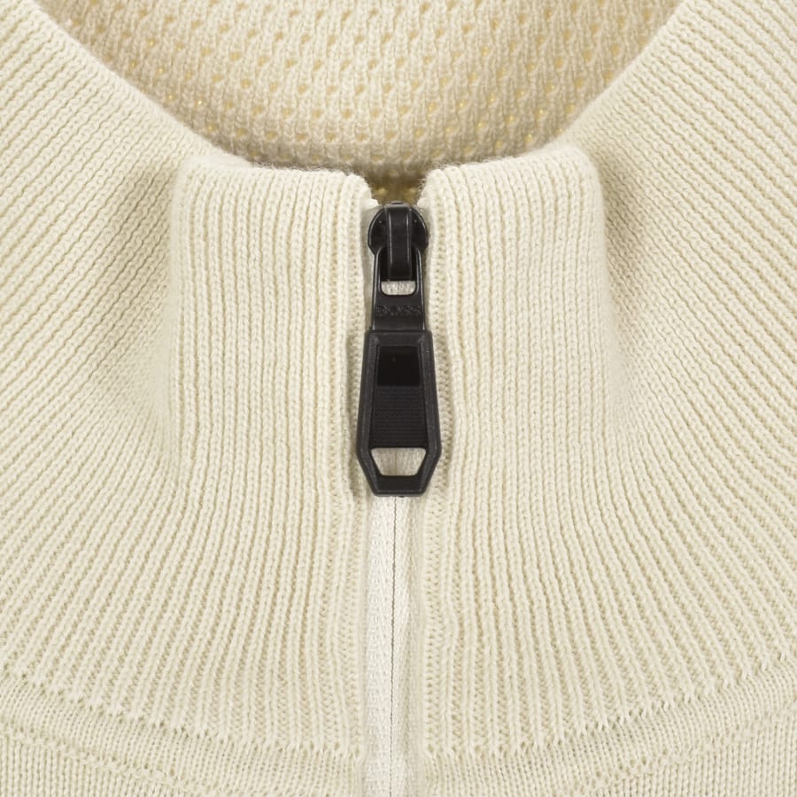 Image number 5 for BOSS Ever X Quarter Zip Jumper Open White