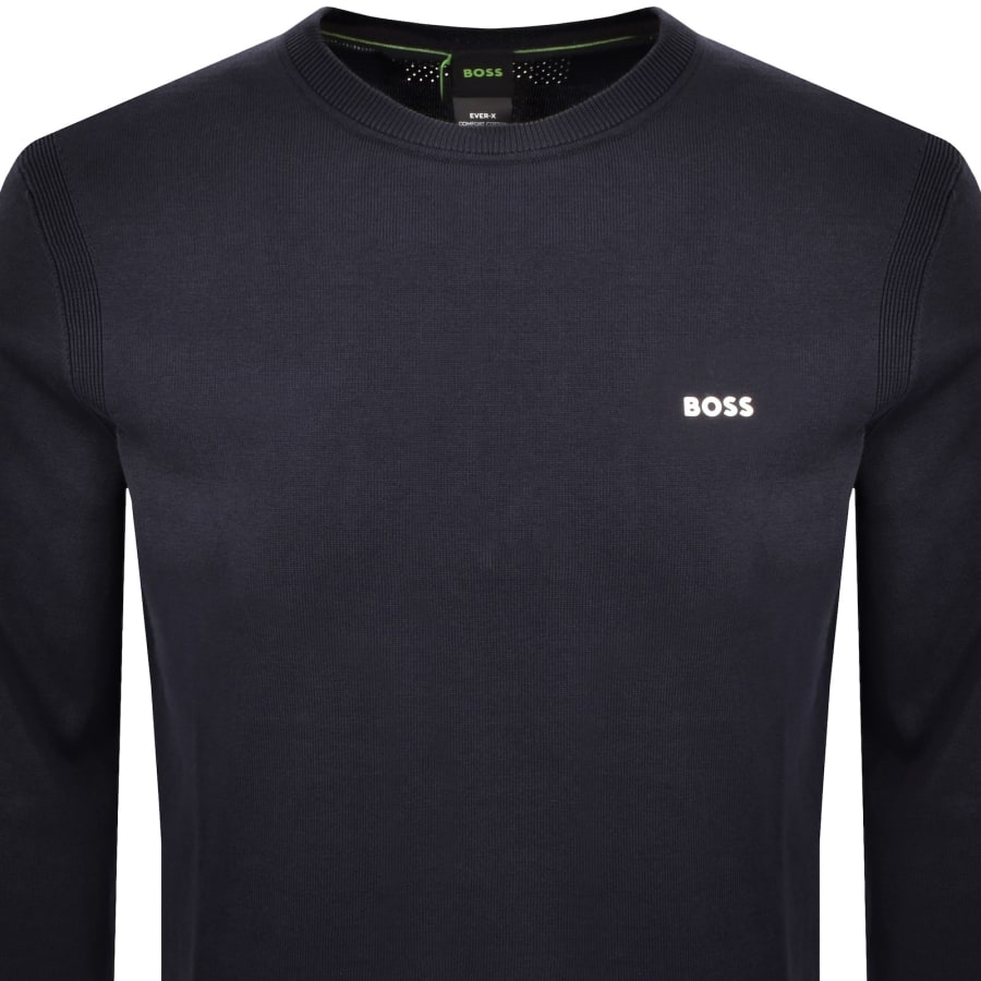 Image number 2 for BOSS Ever X Crew Neck Jumper Dark Blue