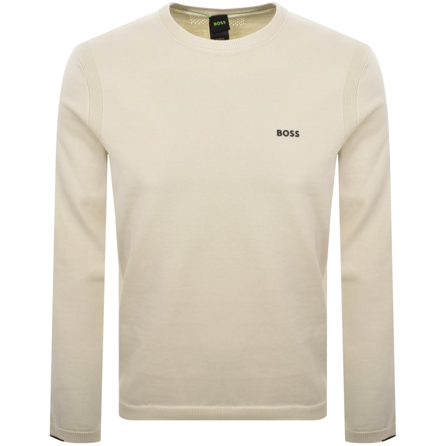 Image number 1 for BOSS Ever X Crew Neck Jumper Open White
