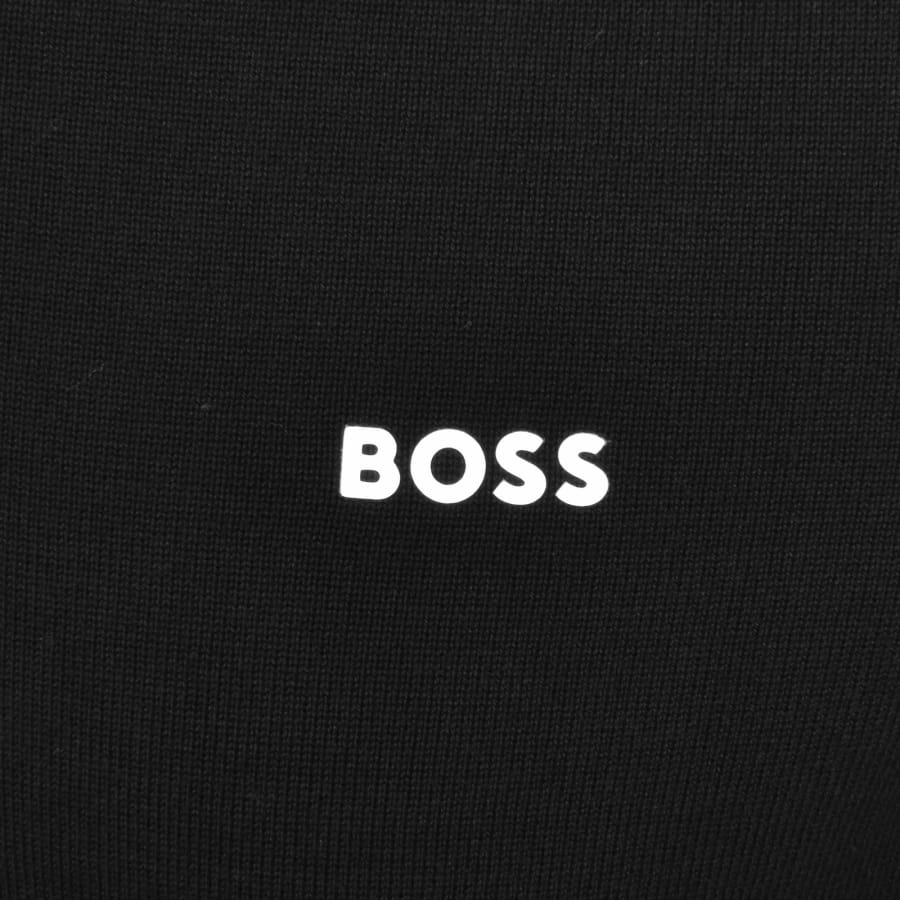 Image number 3 for BOSS Ever X Knit Polo Jumper Black
