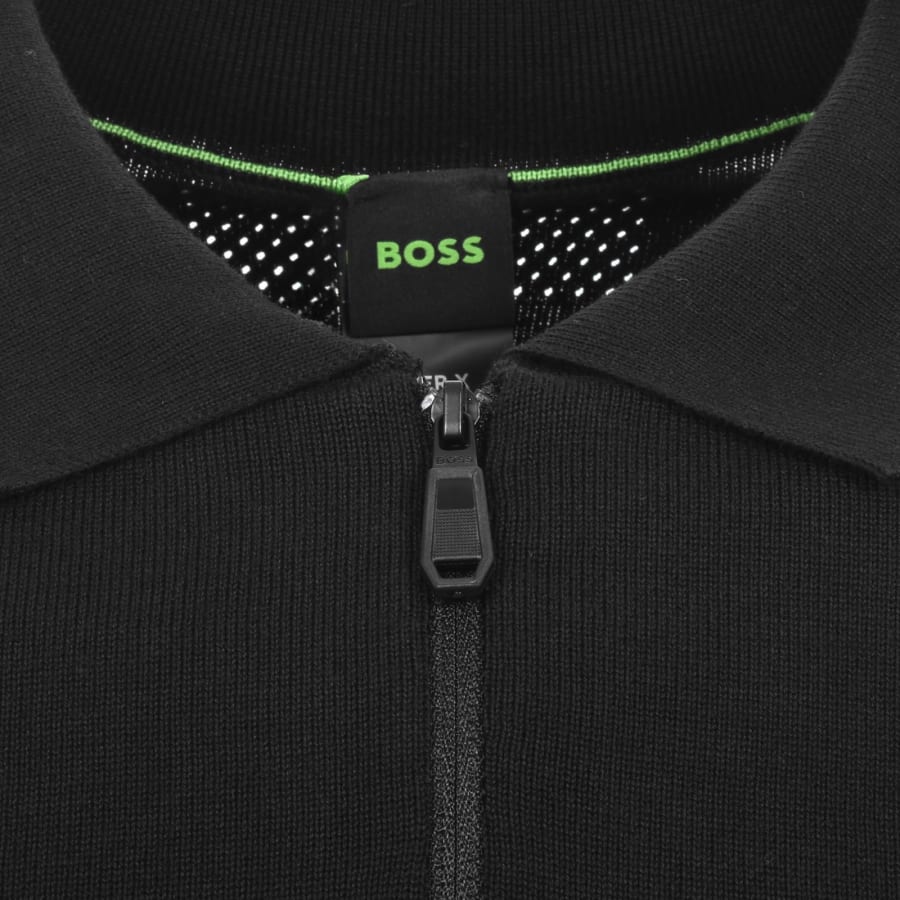 Image number 5 for BOSS Ever X Knit Polo Jumper Black