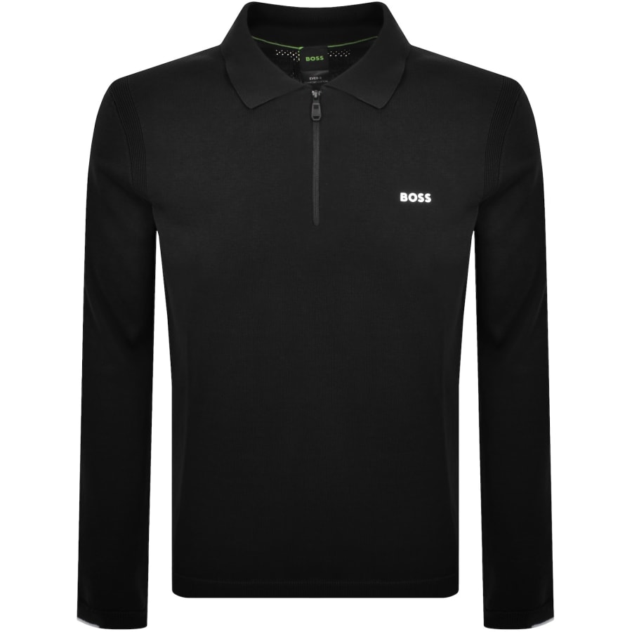 Image number 1 for BOSS Ever X Knit Polo Jumper Black
