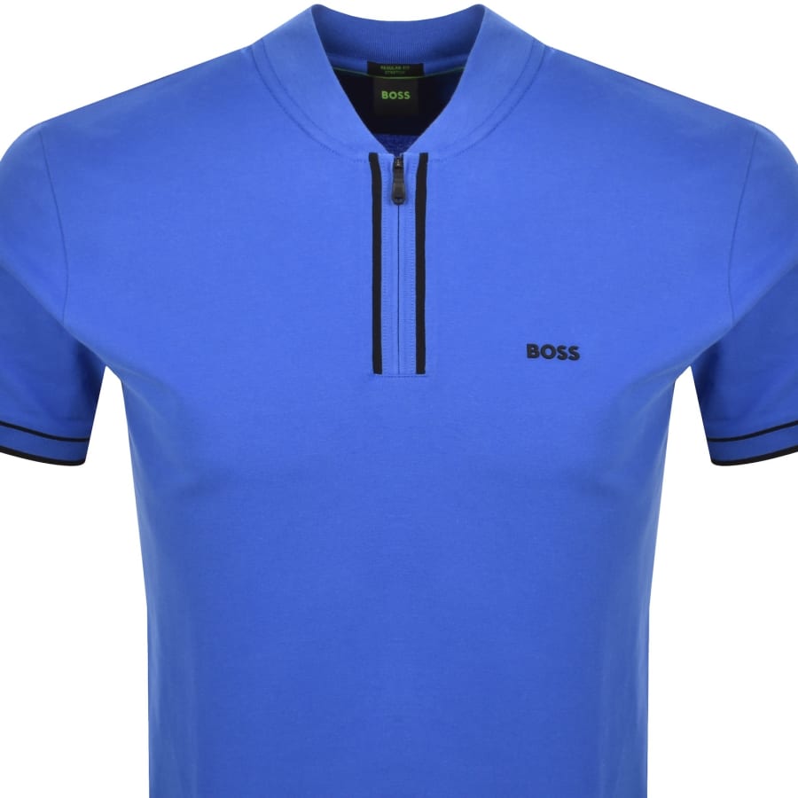 Image number 2 for BOSS Pariq Polo T Shirt Medium Blue