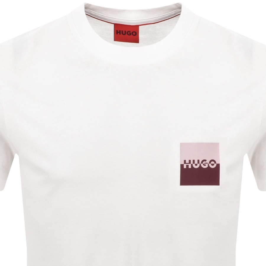 Image number 2 for HUGO Dapusi Crew Neck T Shirt White