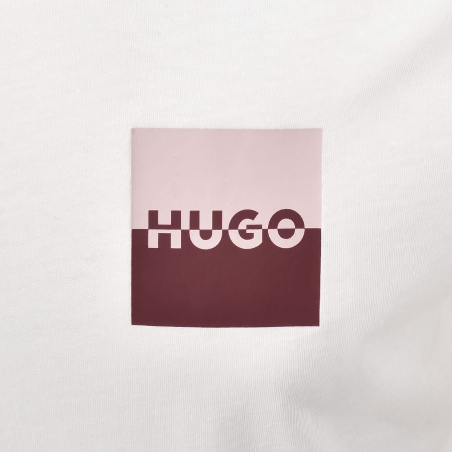 Image number 3 for HUGO Dapusi Crew Neck T Shirt White