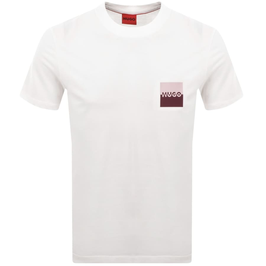 Image number 1 for HUGO Dapusi Crew Neck T Shirt White