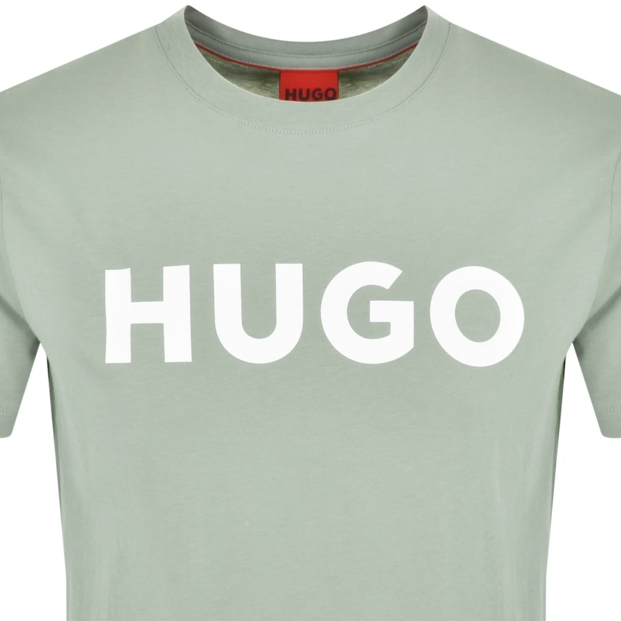 Image number 2 for HUGO Dulivio Crew Neck T Shirt Green