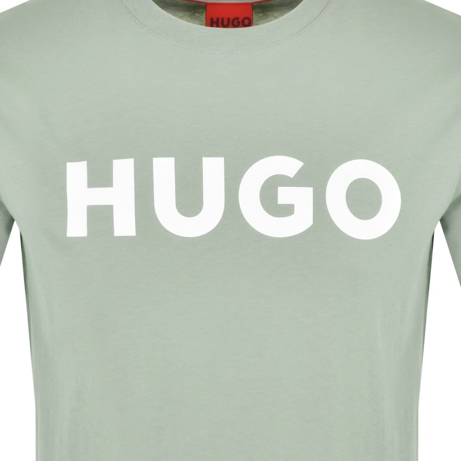 Image number 3 for HUGO Dulivio Crew Neck T Shirt Green