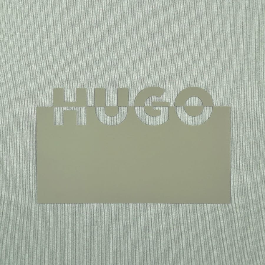 Image number 3 for HUGO Delastio T Shirt Green