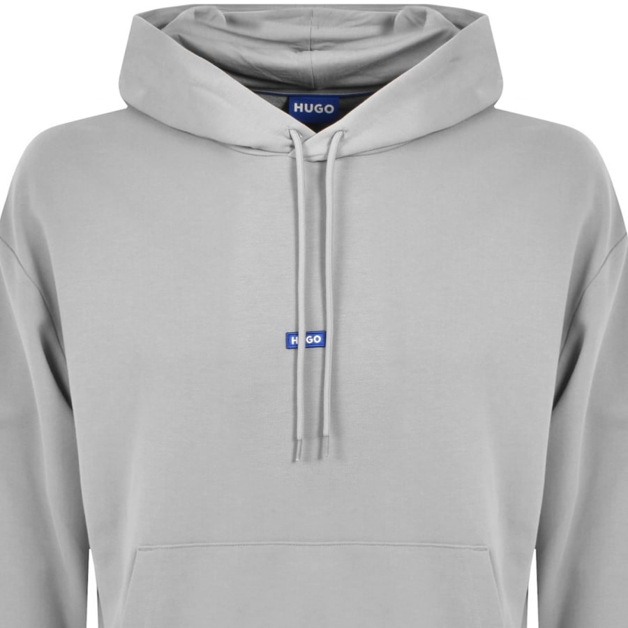 Image number 2 for HUGO Blue Nalonso Hoodie Grey