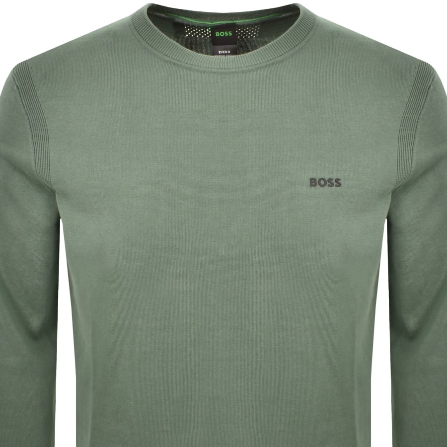 Image number 2 for BOSS Ever X Crew Neck Jumper Green