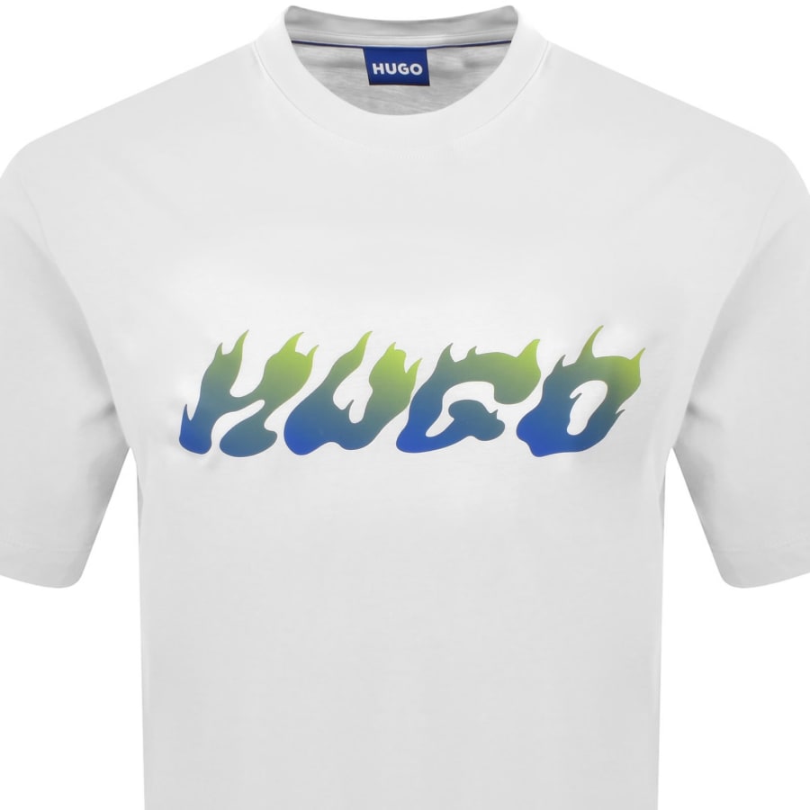 Image number 2 for HUGO Blue Napolux T Shirt White