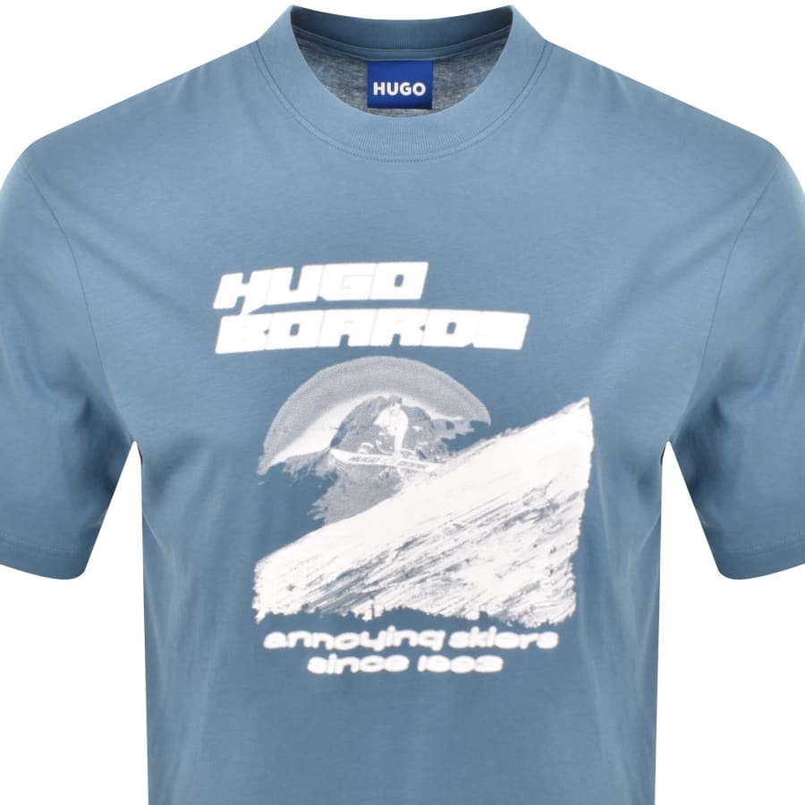 Image number 2 for HUGO Blue Napolux T Shirt Blue