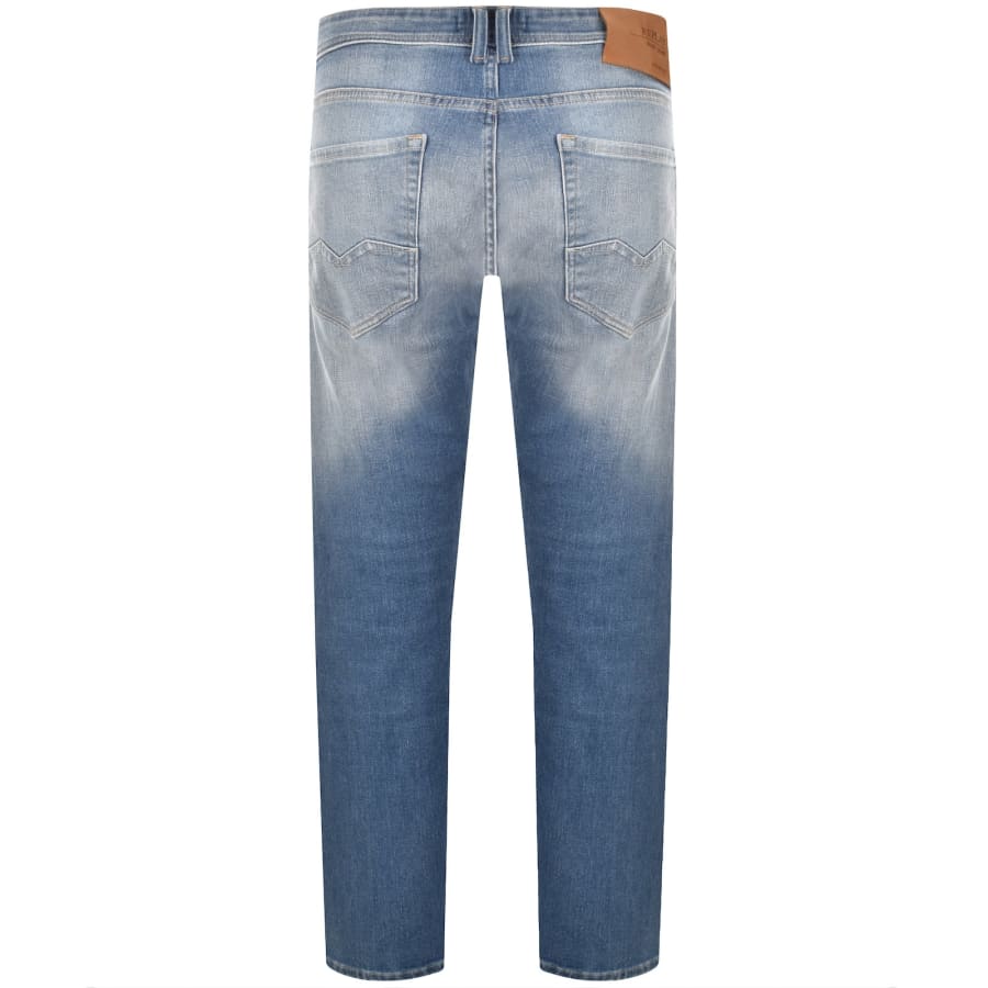 Image number 3 for Replay Comfort Fit Rocco Jeans Light Wash Blue