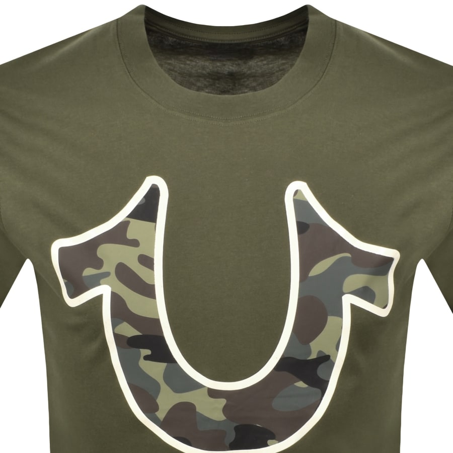 Image number 2 for True Religion Camo Logo T Shirt Green