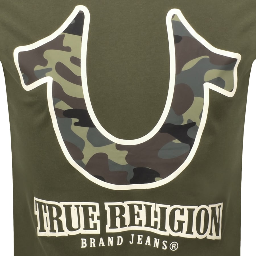 Image number 3 for True Religion Camo Logo T Shirt Green