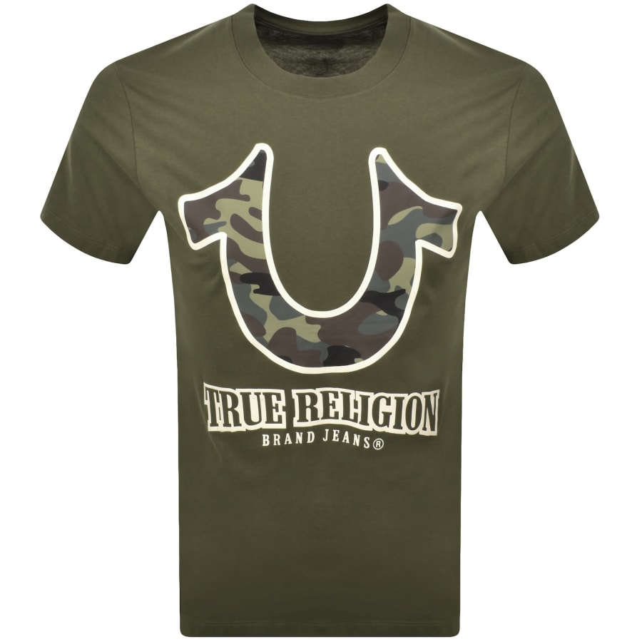 Image number 1 for True Religion Camo Logo T Shirt Green