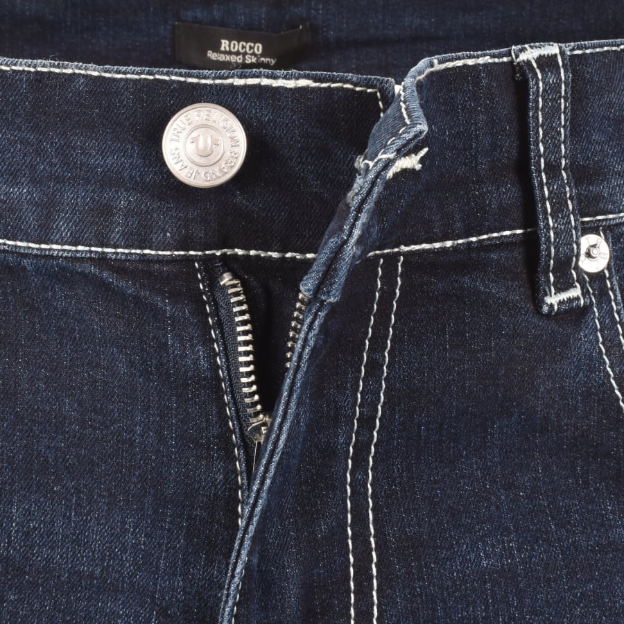 Image number 5 for True Religion Rocco Dark Wash Skinny Jeans Blue