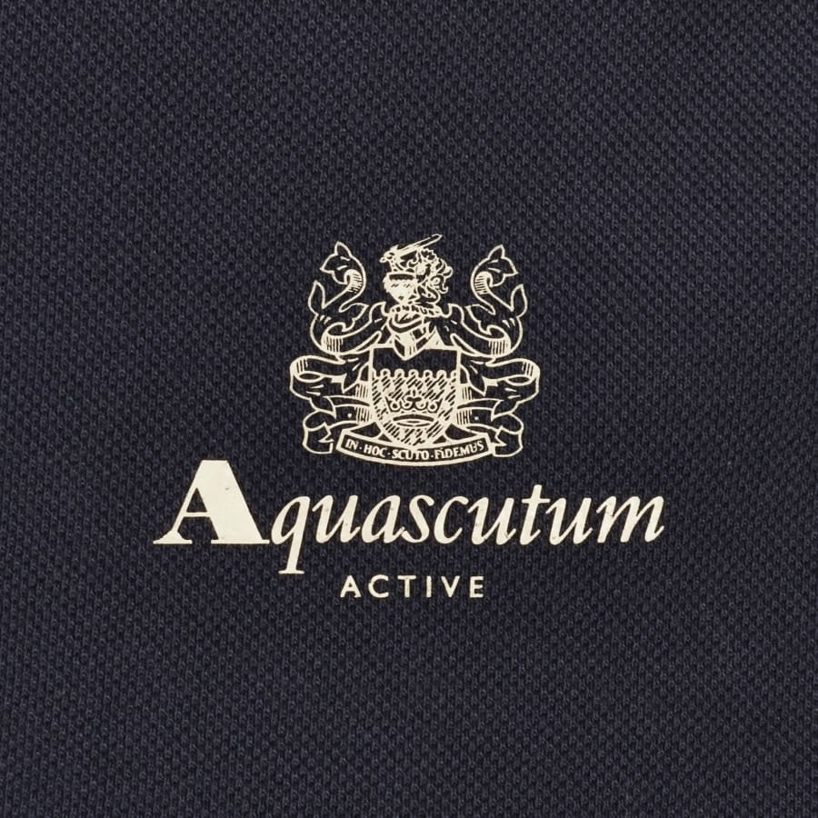 Image number 3 for Aquascutum Check Shoulder Polo Navy