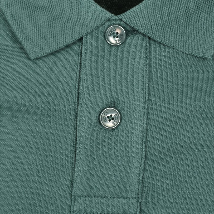Image number 4 for BOSS Long Sleeve Passerby Polo T Shirt Green