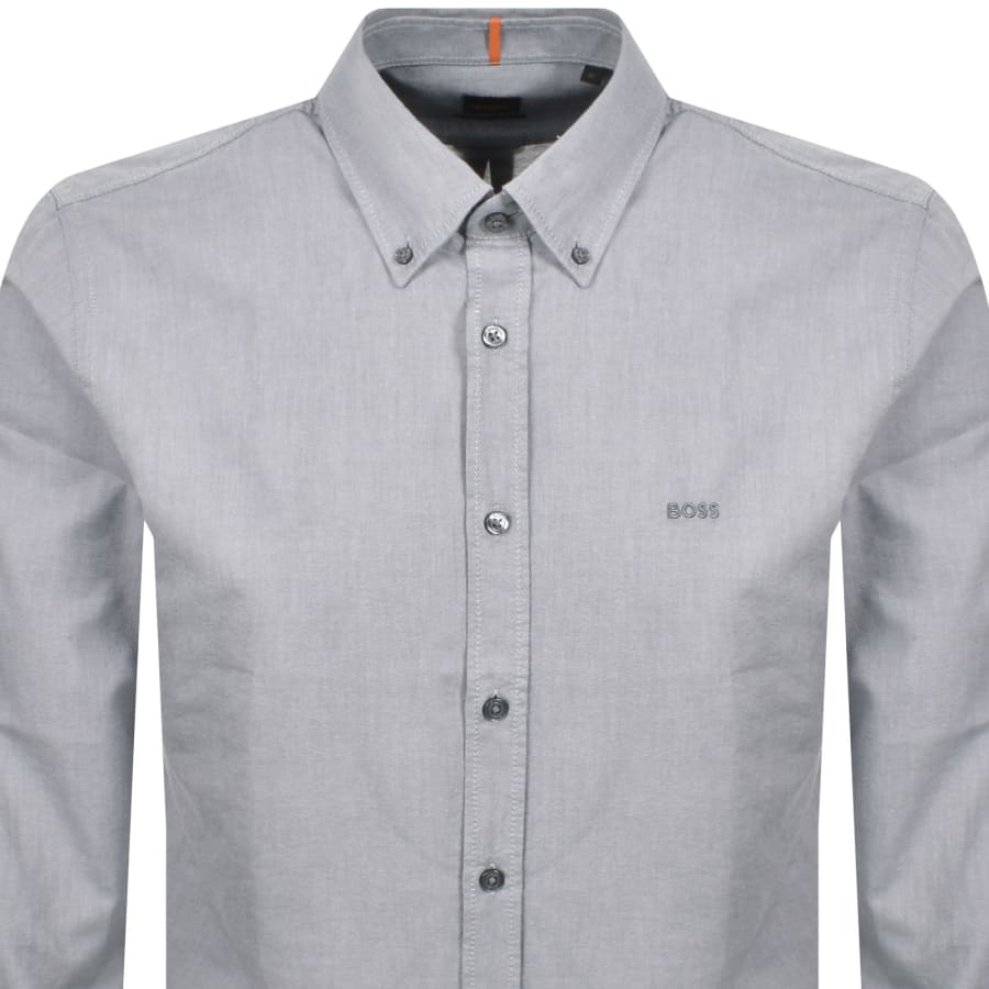 Image number 2 for BOSS Rickert Long Sleeved Shirt Grey