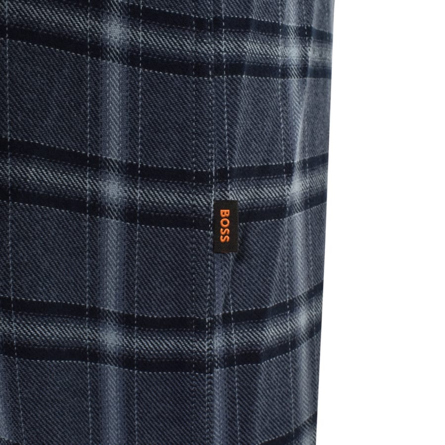 Image number 3 for BOSS Rickert Check Shirt Blue