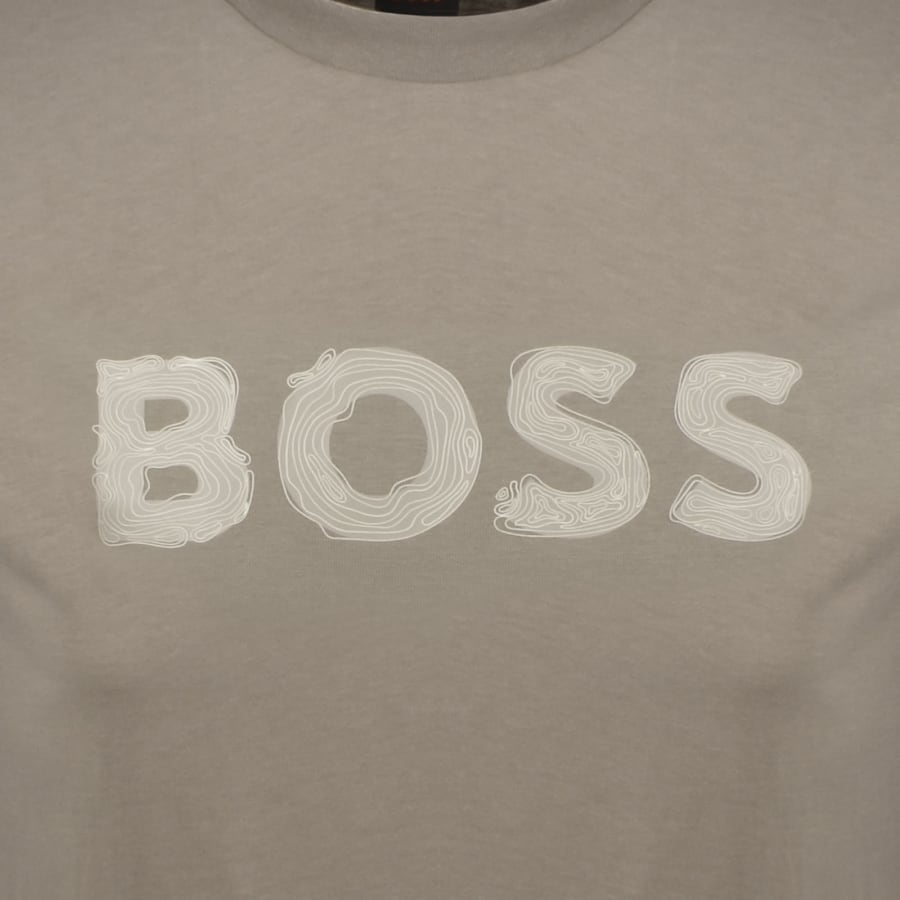 Image number 3 for BOSS Frozen Logo T Shirt Brown