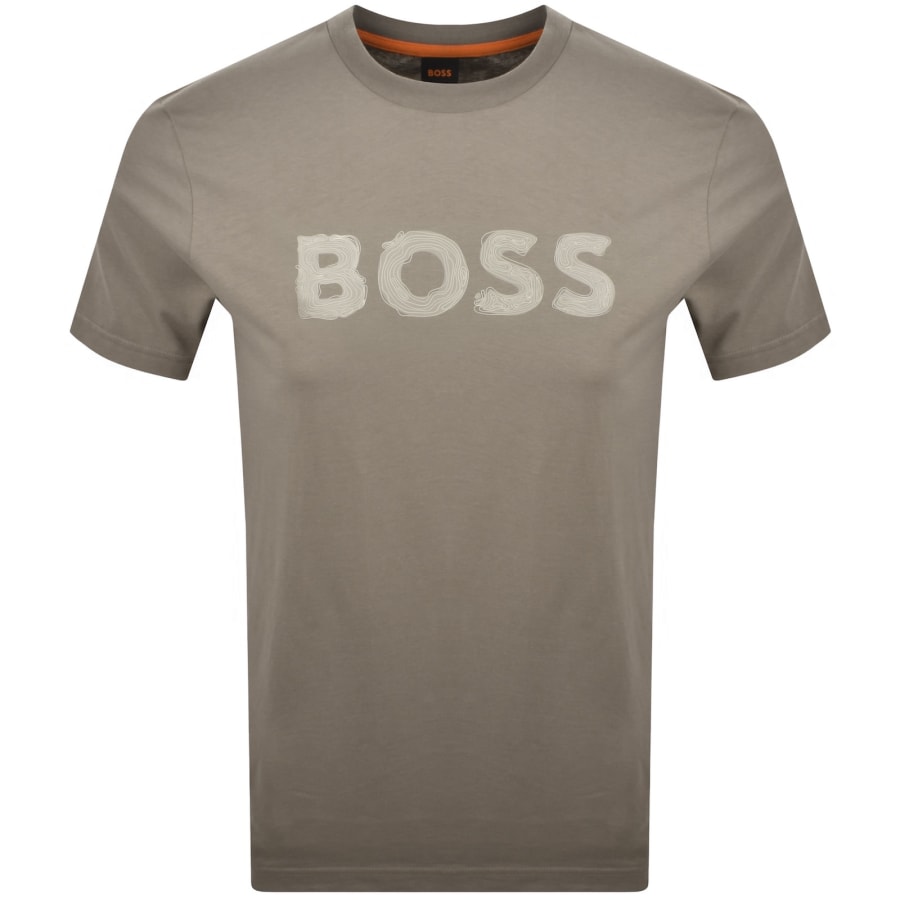 Image number 1 for BOSS Frozen Logo T Shirt Brown