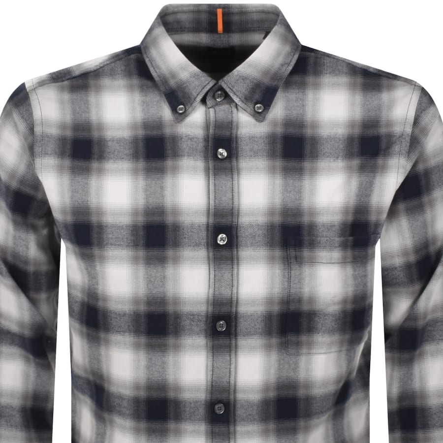 Image number 2 for BOSS Casual Rickert Check Shirt Grey