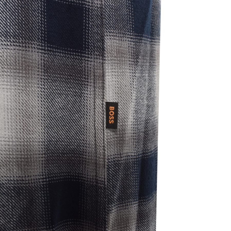 Image number 3 for BOSS Casual Rickert Check Shirt Grey