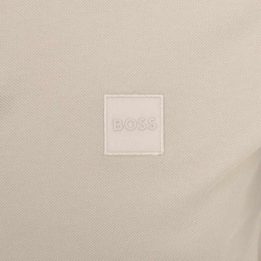 Image number 3 for BOSS Long Sleeve Passerby Polo T Shirt Beige