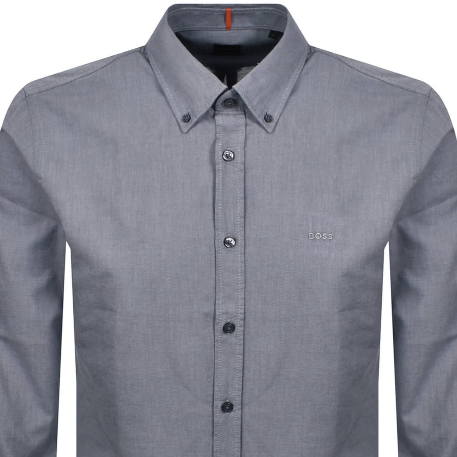 Image number 2 for BOSS Rickert Long Sleeved Shirt Navy