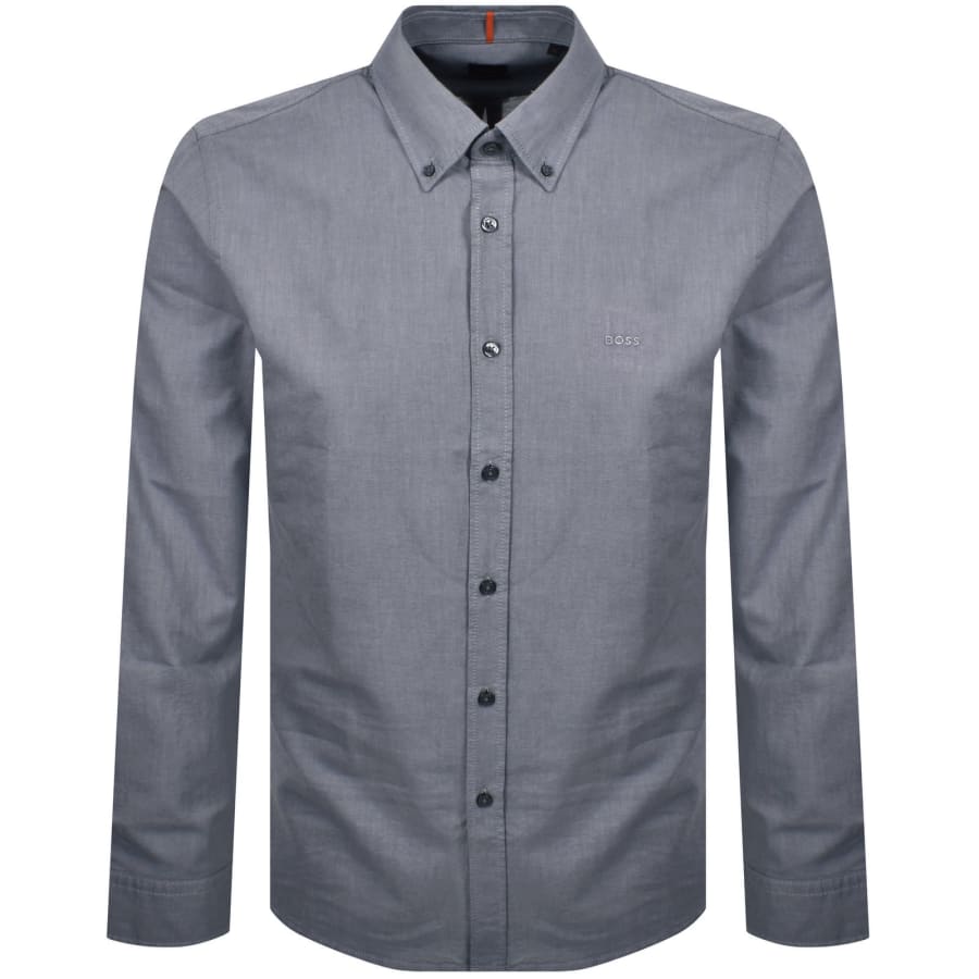 Image number 1 for BOSS Rickert Long Sleeved Shirt Navy