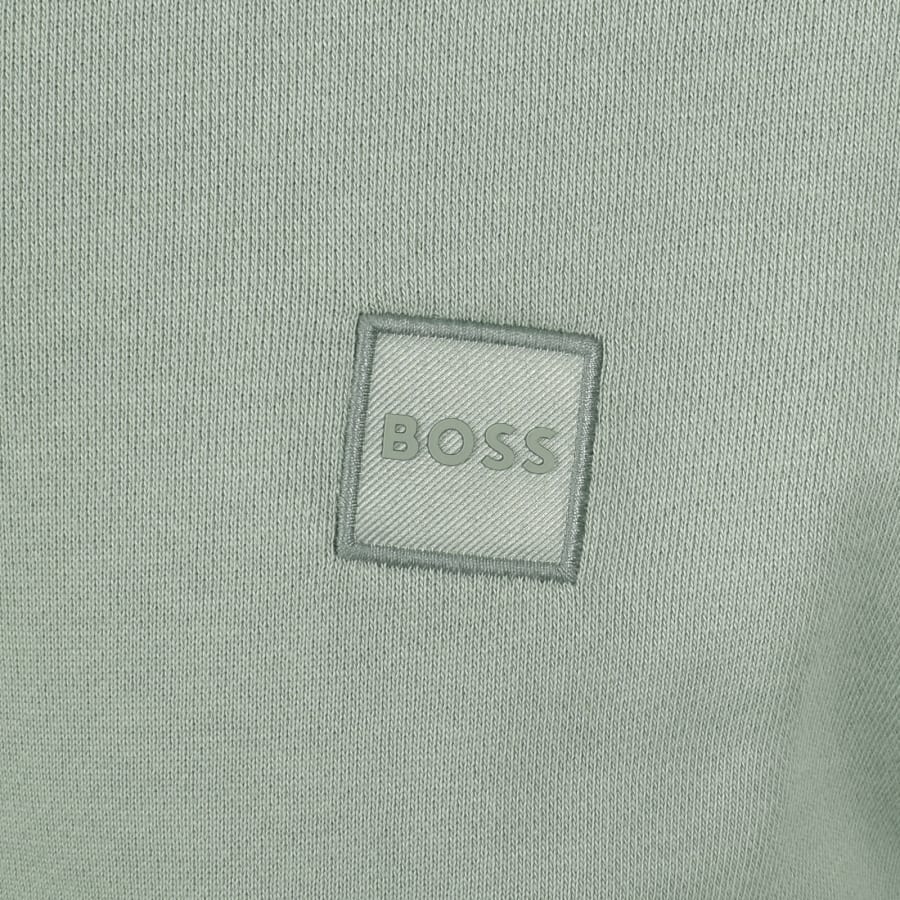 Image number 3 for BOSS Wetalk Pullover Hoodie Light Green