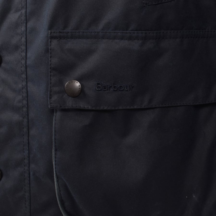 Image number 3 for Barbour X Paul Smith Bedale Wax Jacket Navy
