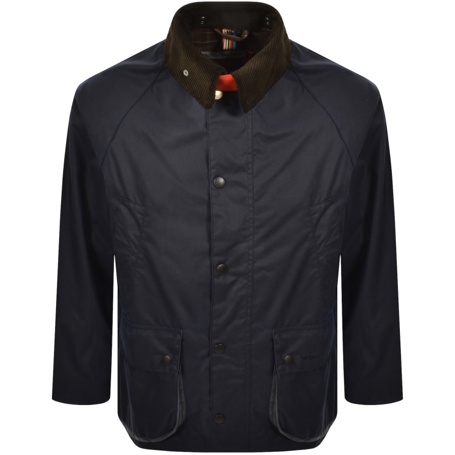 Image number 1 for Barbour X Paul Smith Bedale Wax Jacket Navy
