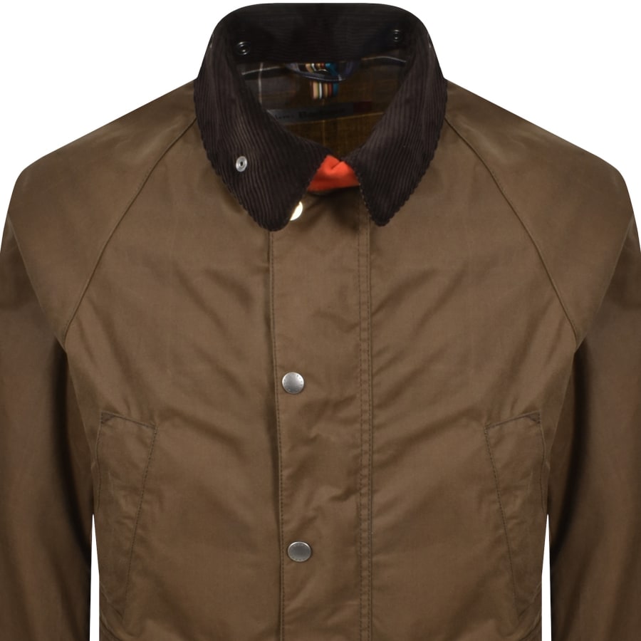 Image number 2 for Barbour X Paul Smith Bedale Wax Jacket Tan