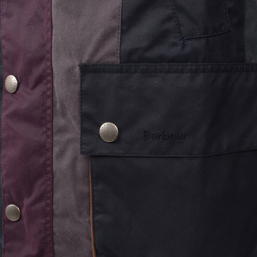 Image number 3 for Barbour X Paul Smith Striped Bedale Wax Jacket