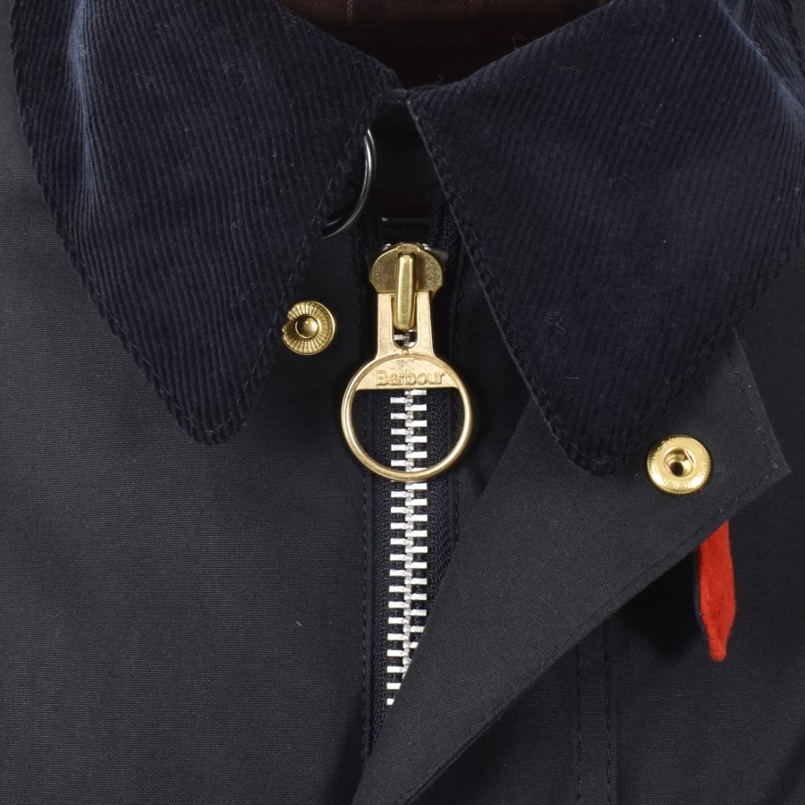 Image number 5 for Barbour X Paul Smith Beeston Wax Jacket Navy