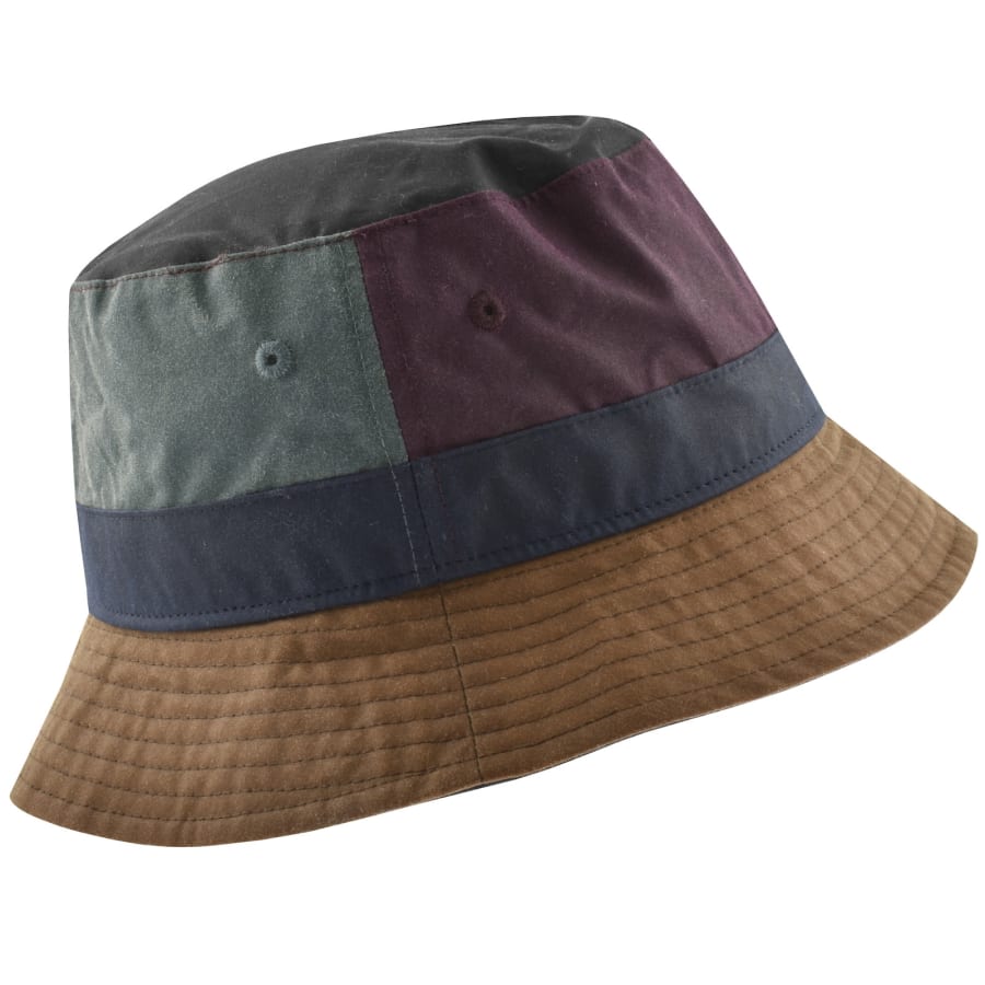 Image number 2 for Barbour X Paul Smith Waxed Bucket Hat