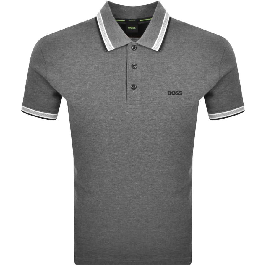 Image number 1 for BOSS Paddy Polo T Shirt Medium Grey