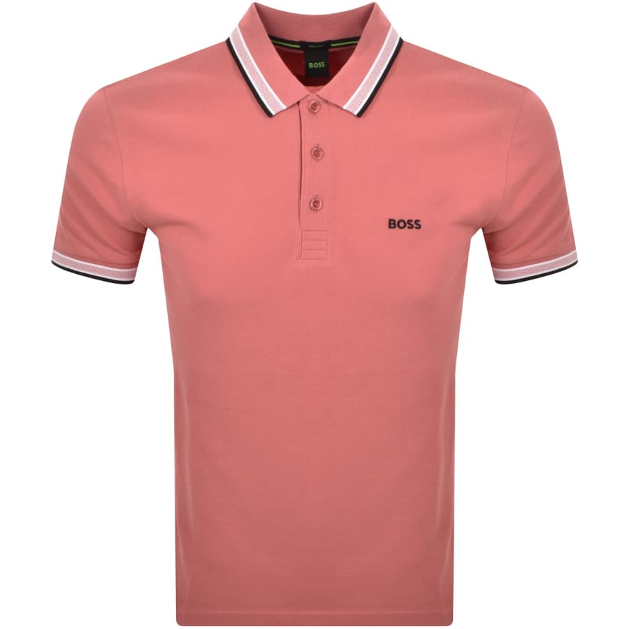 Image number 1 for BOSS Paddy Polo T Shirt Medium Pink