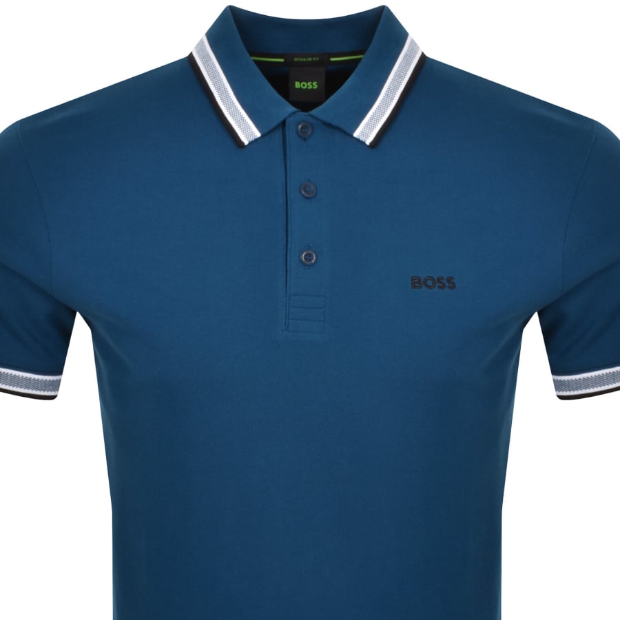 Image number 2 for BOSS Paddy Polo T Shirt Open Blue
