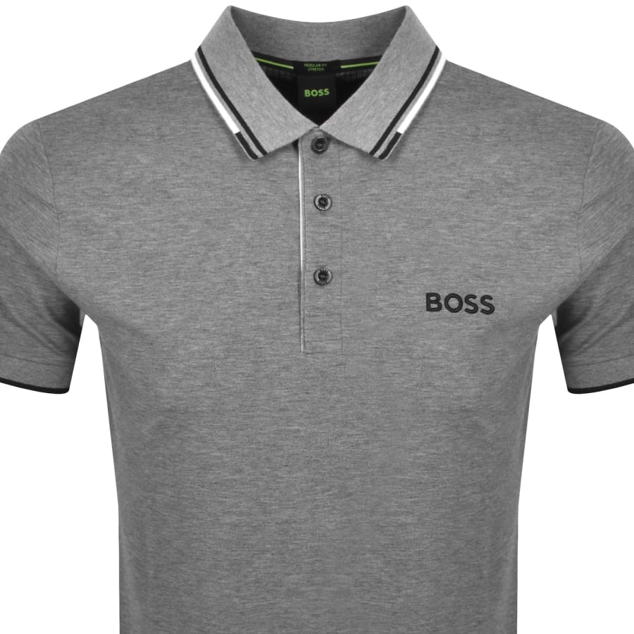 Image number 2 for BOSS Paddy Pro Polo T Shirt Medium Grey